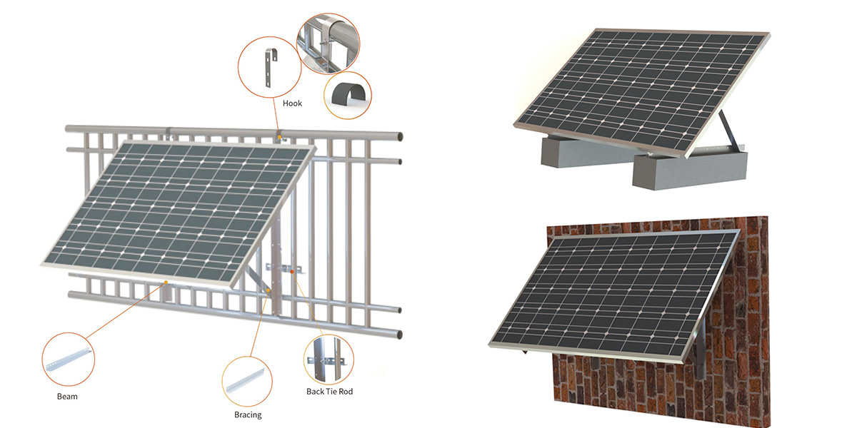 Exploded View: AL6005-T5 Frame + SUS304 Railing Clamps