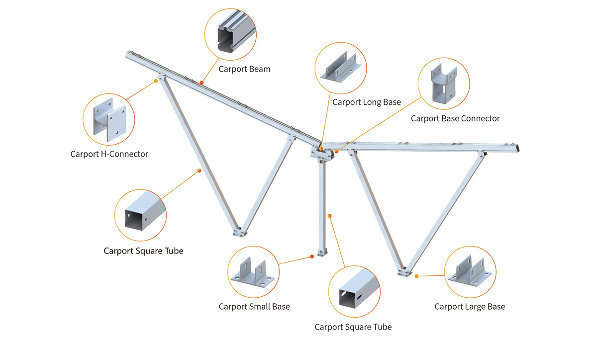 Harness the power of the sun with our high-strength aluminum solar carport—an efficient structure that provides sheltered parking while generating clean energy.