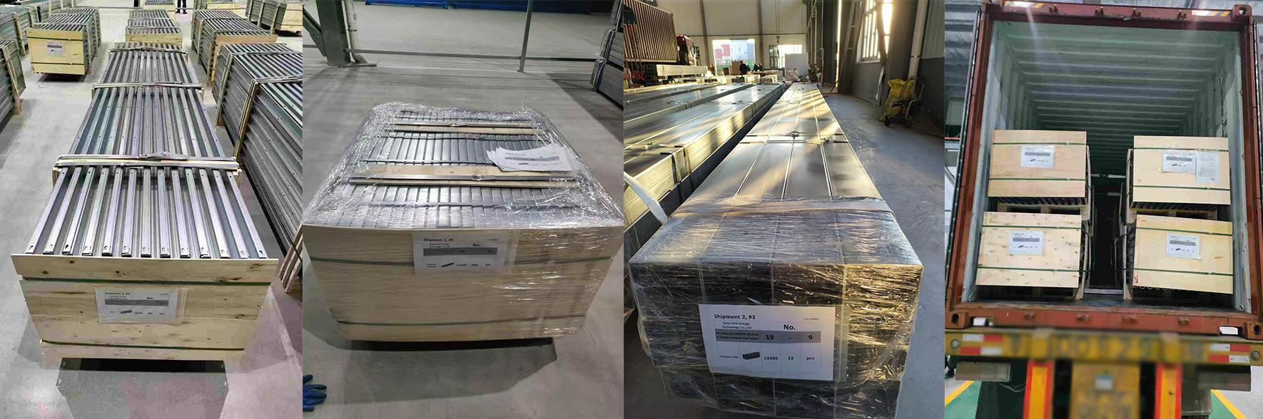 Packaging and transportation of solar tracking systems