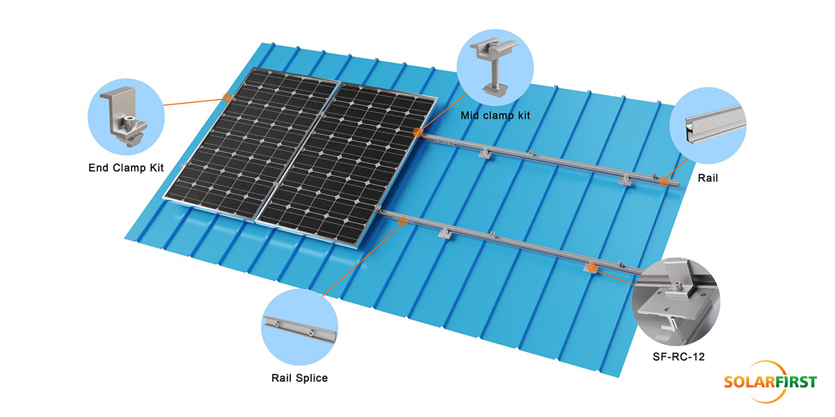 Klip Lok to L-Foot Connection Diagram: Non-Penetrating Elevation System