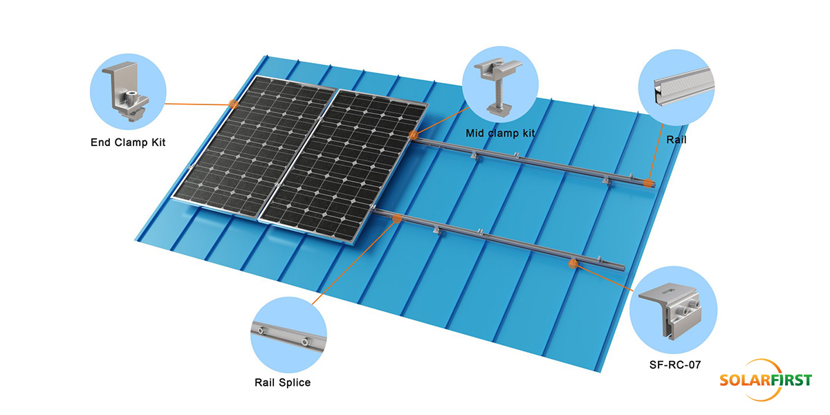 Component Assembly: Standing Seam Clamp Mounting System