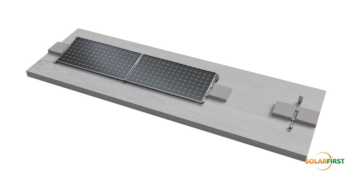 Complete Ballasted System: 5°/10°/15° Tilt Options for Concrete Roofs