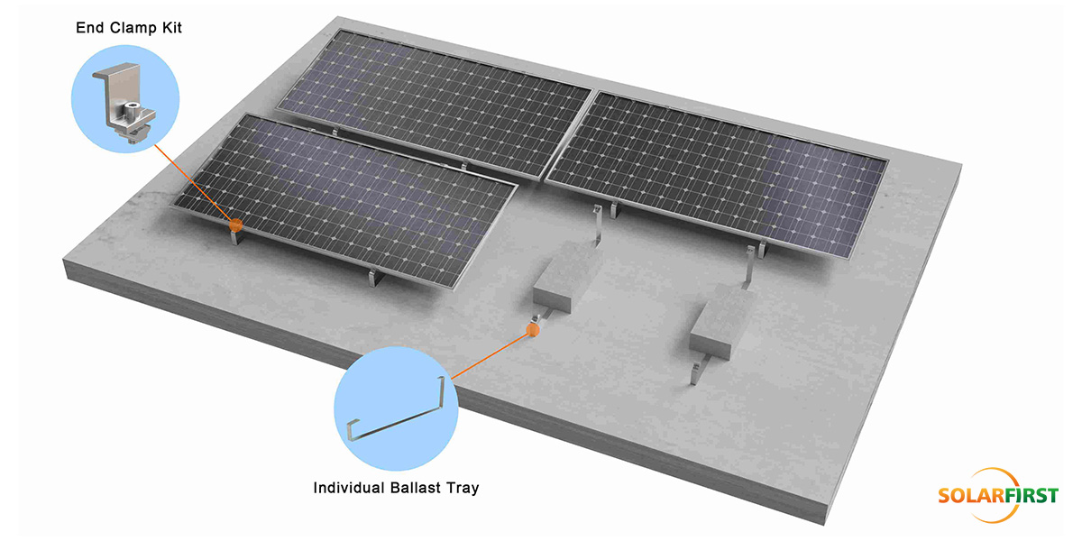 Universal Ballast Solar Concrete Roof Mount