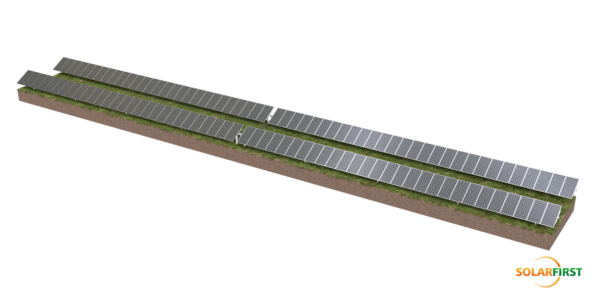 Horizon S Multi-Point Drive Solar Tracker Full System | 1500V Compatible