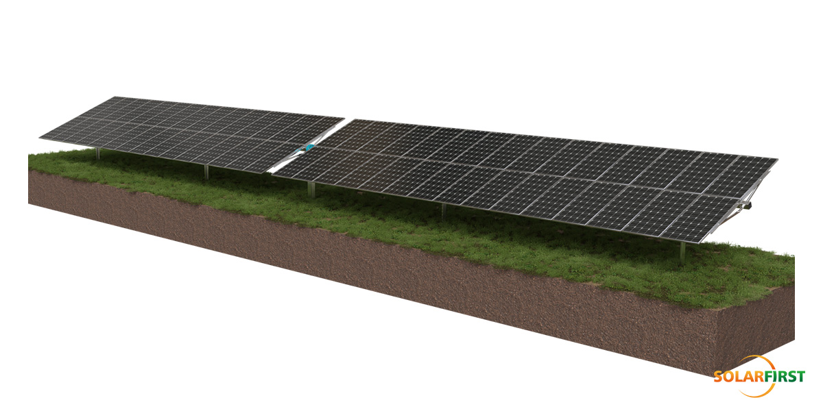 Industrial Tracking Solution: 60 Modules per Tracker with Slew Drive