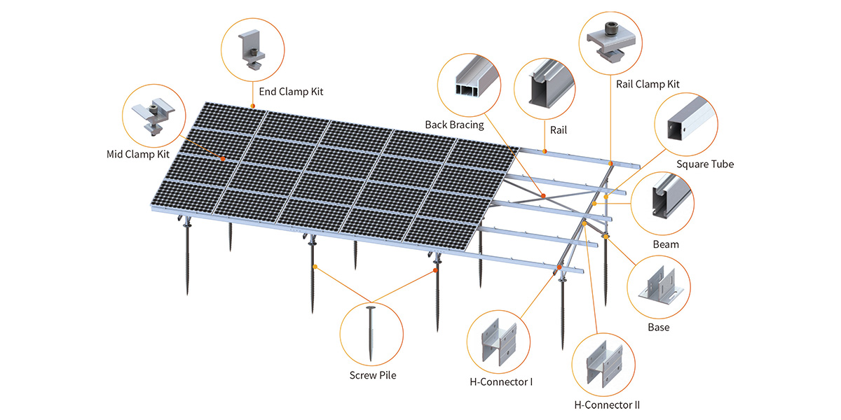 Utility-Scale Solution: 100MW+ Solar Park Installation with Concrete Foundations