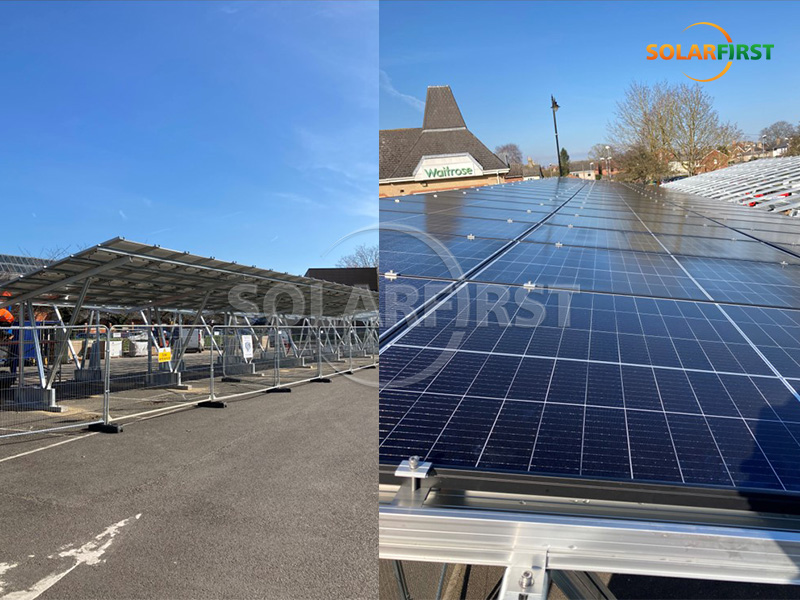 300KWp Carbon Steel Waterproof Carport Project in Sudbury #