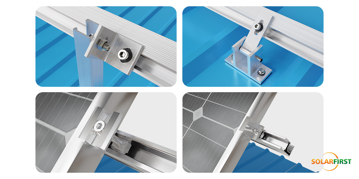 Adjustable Legs Solar Metal Roof Mount #Solar Metal Roof Mount