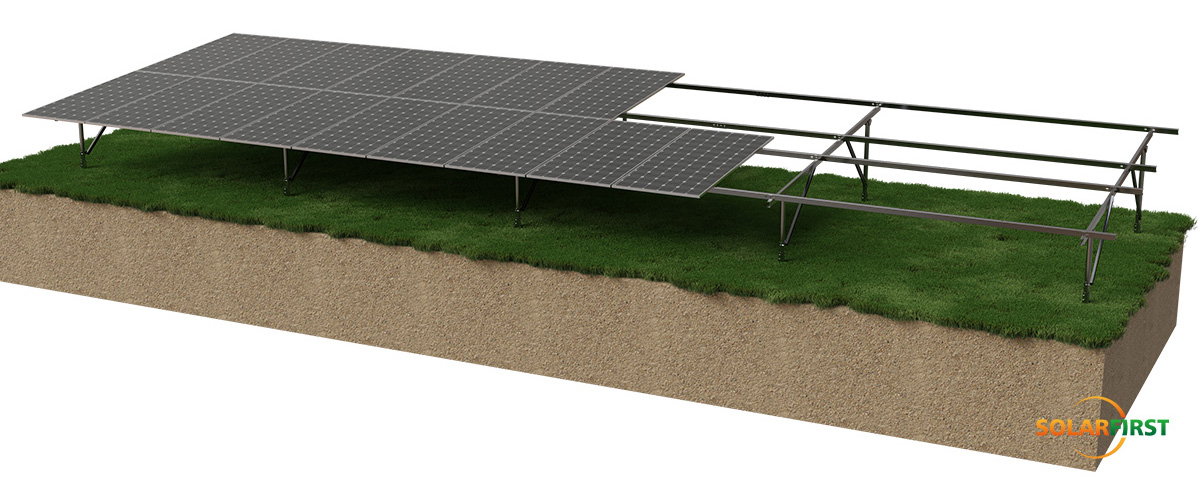 Ground power station solution: Dual-material system of hot-dip galvanized steel /ZAM alloy #Solar ground mount system