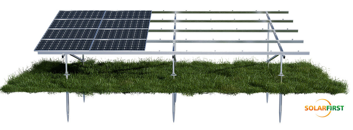 Ground power station solution: Dual-material system of hot-dip galvanized steel /ZAM alloy #Aluminum solar ground mount
