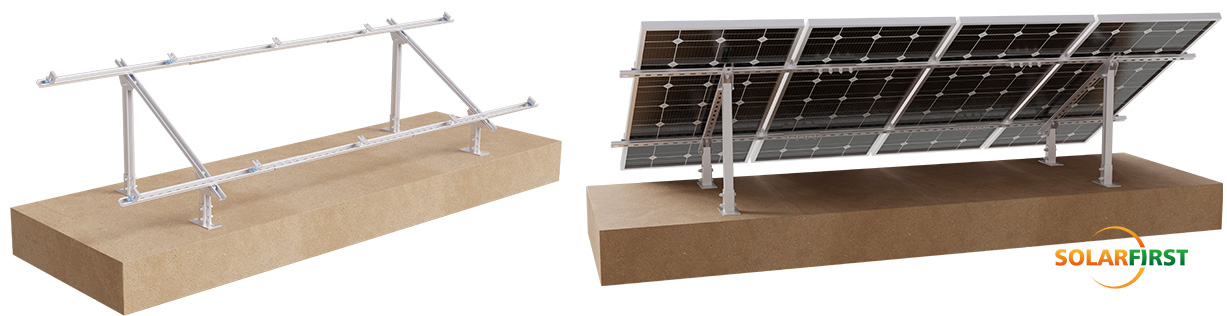 Solar First Ground Mounting System #Inward-Curved C-Shaped Steel Ground Mounting System