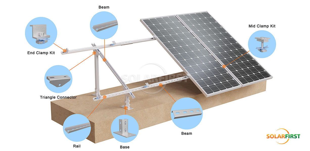 Solar First Ground Mounting System #C-Shaped Steel Solar Support